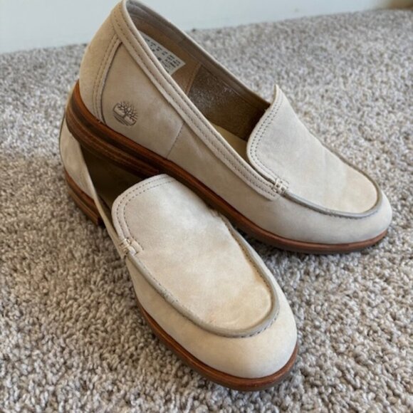 Timberland Somers Falls Beige Suede Loafer Slip On Shoes size 7 - Picture 1 of 9